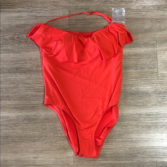 New Kate Spade One Piece Swimsuit - Vibrant Orange XL - Picture 1 of 5